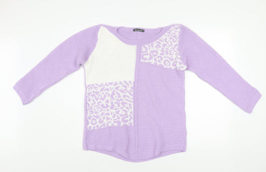 Womens UK Size 12 Bonmarché Purple Pullover Jumper