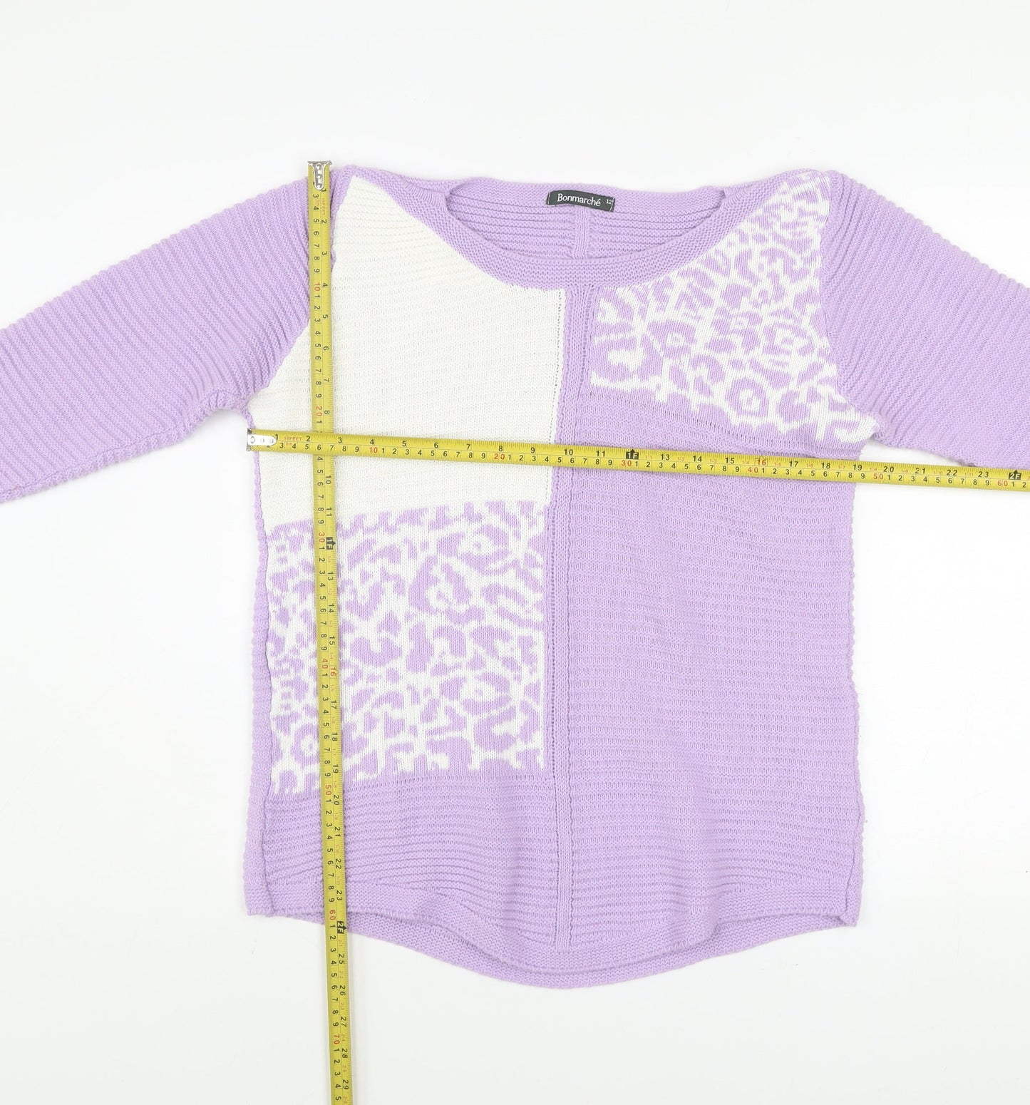 Womens UK Size 12 Bonmarché Purple Pullover Jumper