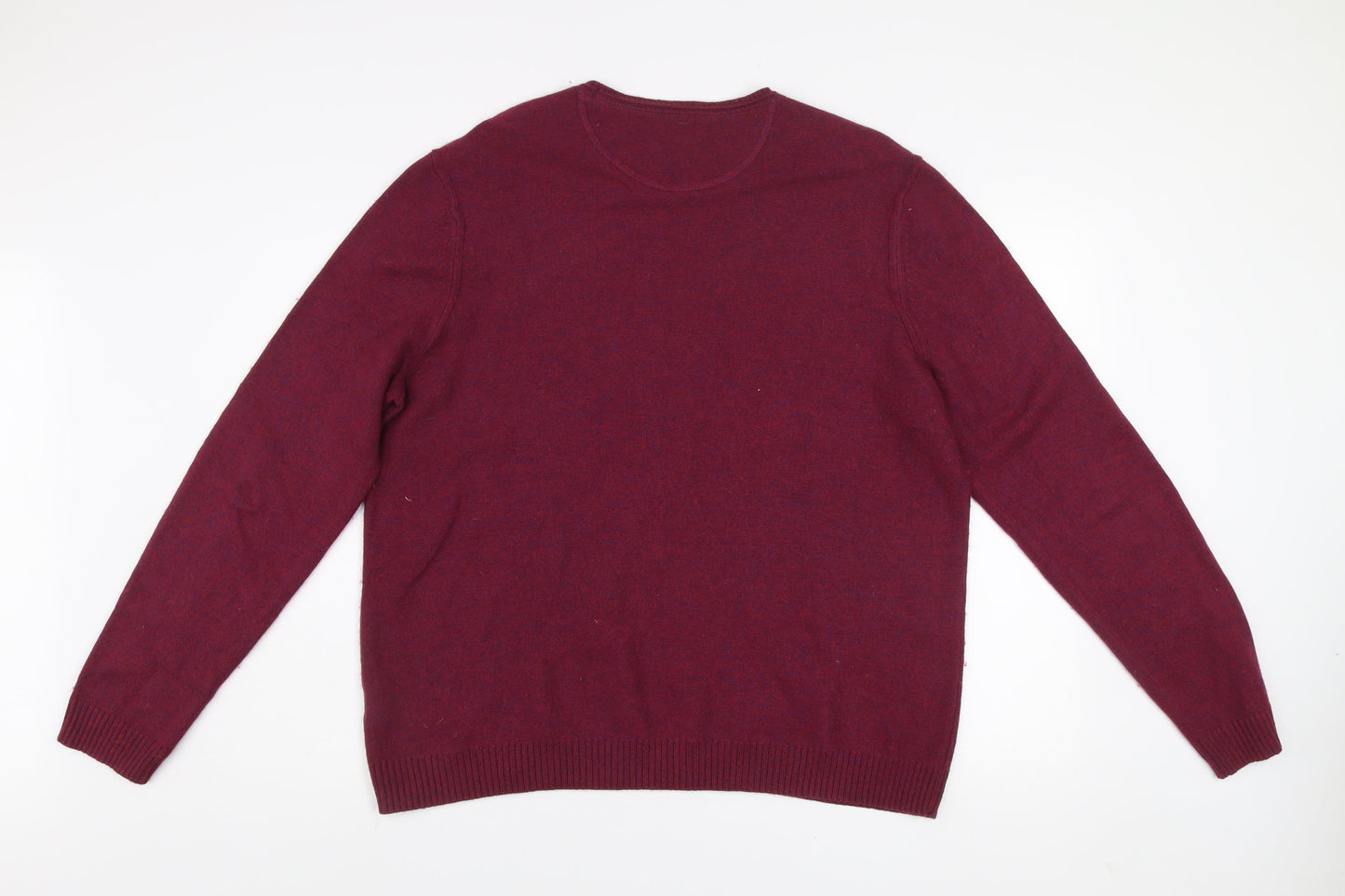 White Stuff Men's Red 2XL Crew Neck Cotton Wool Jumper