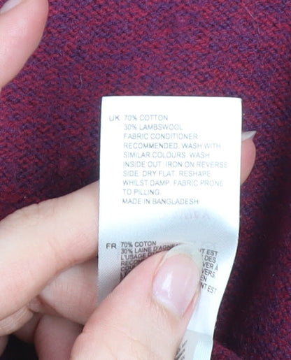 White Stuff Men's Red 2XL Crew Neck Cotton Wool Jumper