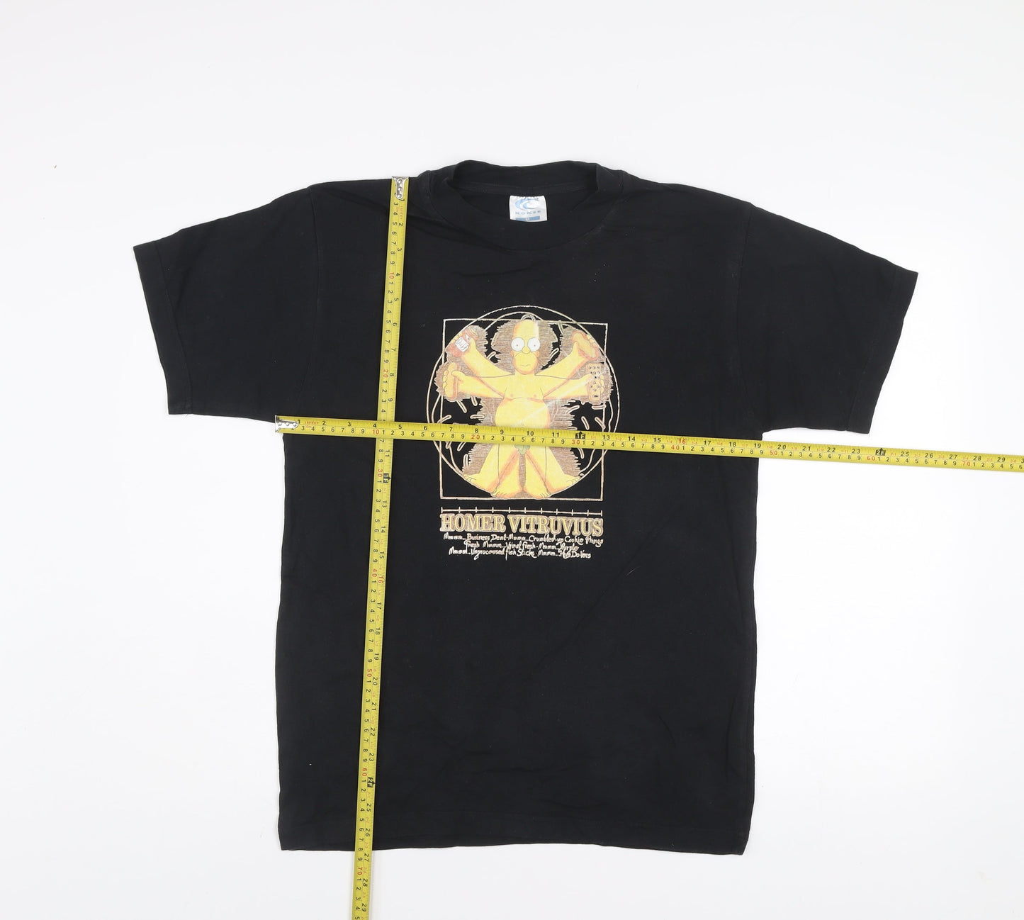 Kokse Men’s Black Homer Simpson Funny Graphic T-Shirt Size M