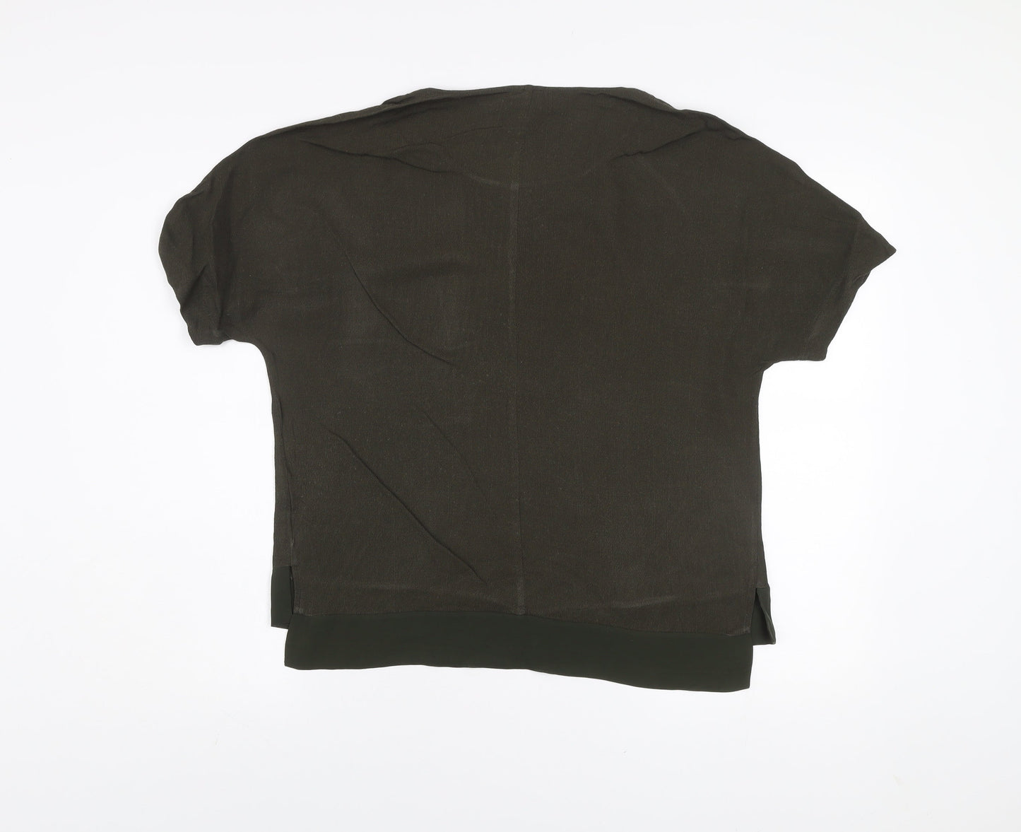 Womens UK Size 10 River Island Green Basic Blouse