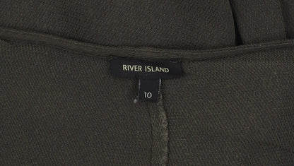Womens UK Size 10 River Island Green Basic Blouse
