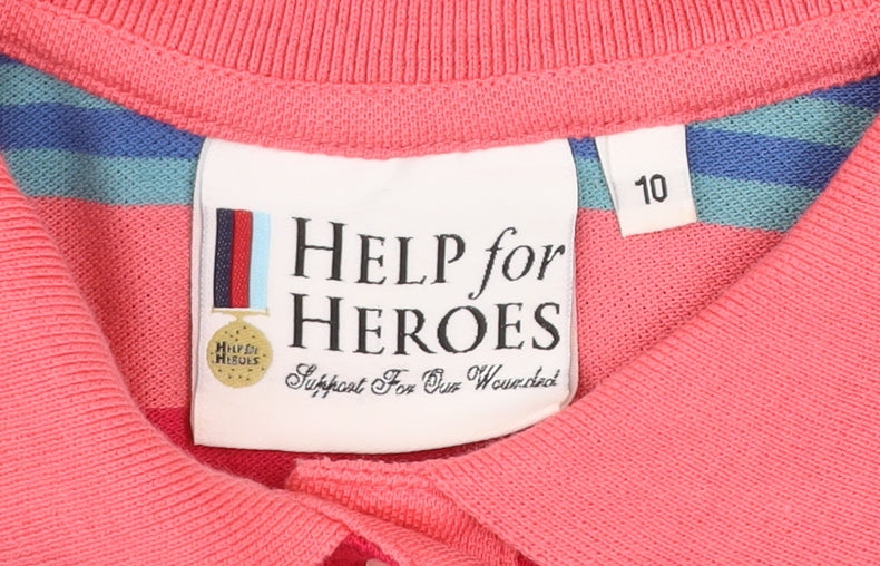 Womens UK Size 10 Help For Heroes Multicoloured Basic Polo