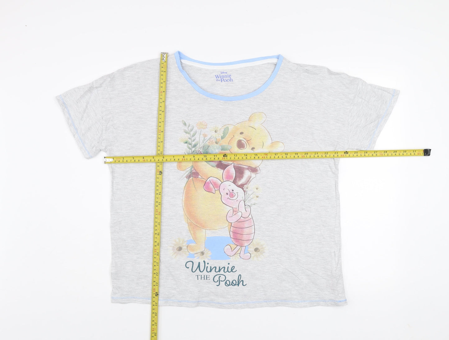 Womens UK Size L Character.com Grey Basic T-Shirt