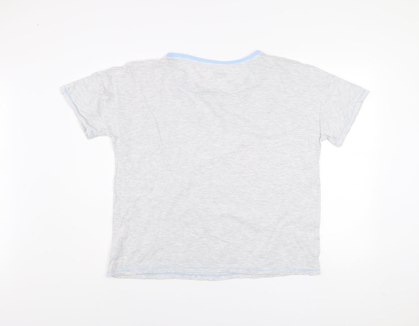 Womens UK Size L Character.com Grey Basic T-Shirt