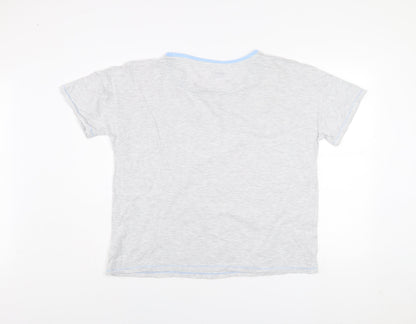 Womens UK Size L Character.com Grey Basic T-Shirt