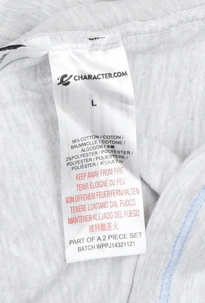 Womens UK Size L Character.com Grey Basic T-Shirt