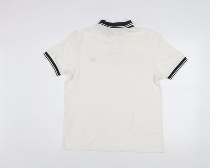 Fred Perry Men's White Cotton Polo Shirt M Regular Fit Short Sleeve