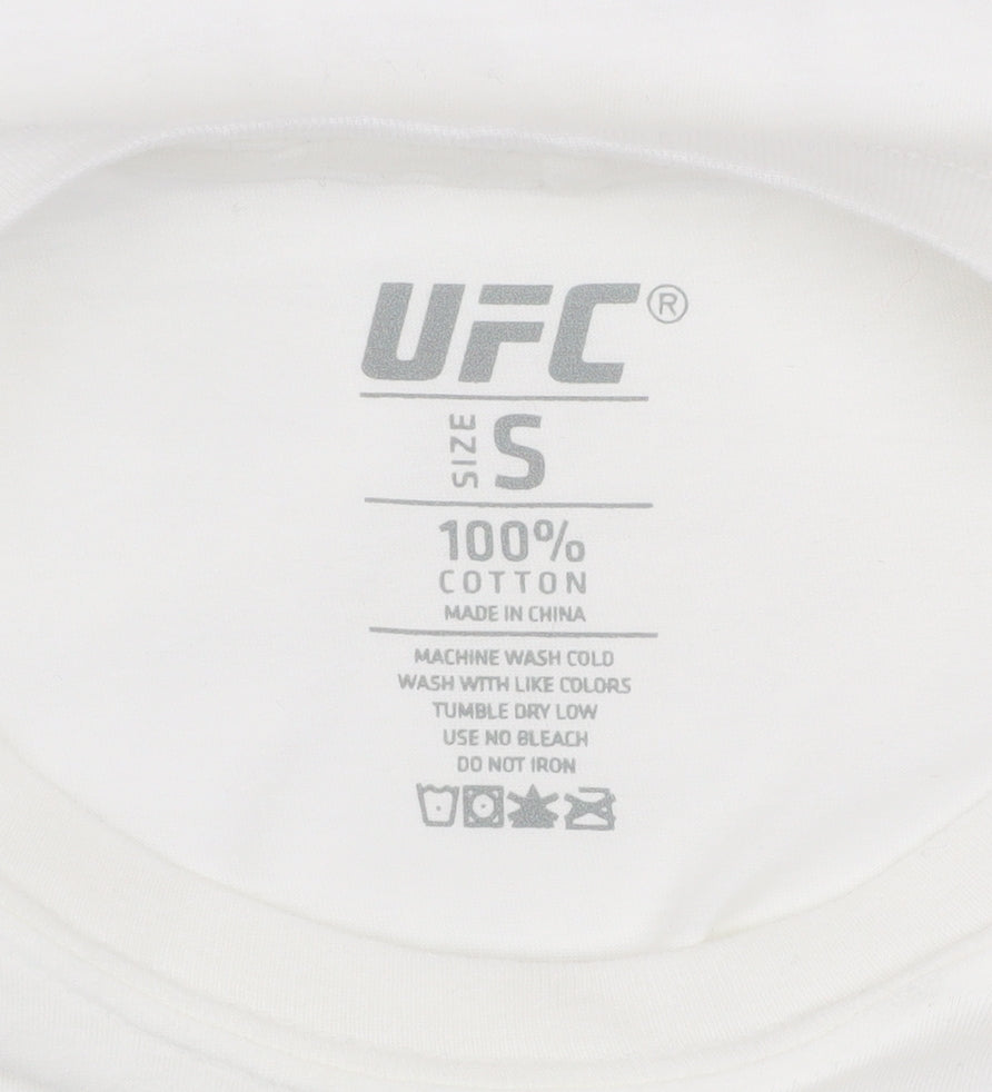 UFC Men’s White Cotton Graphic T-Shirt Size S Adesanya Fight Sportswear