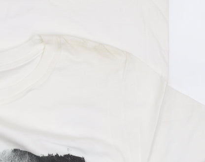 UFC Men’s White Cotton Graphic T-Shirt Size S Adesanya Fight Sportswear