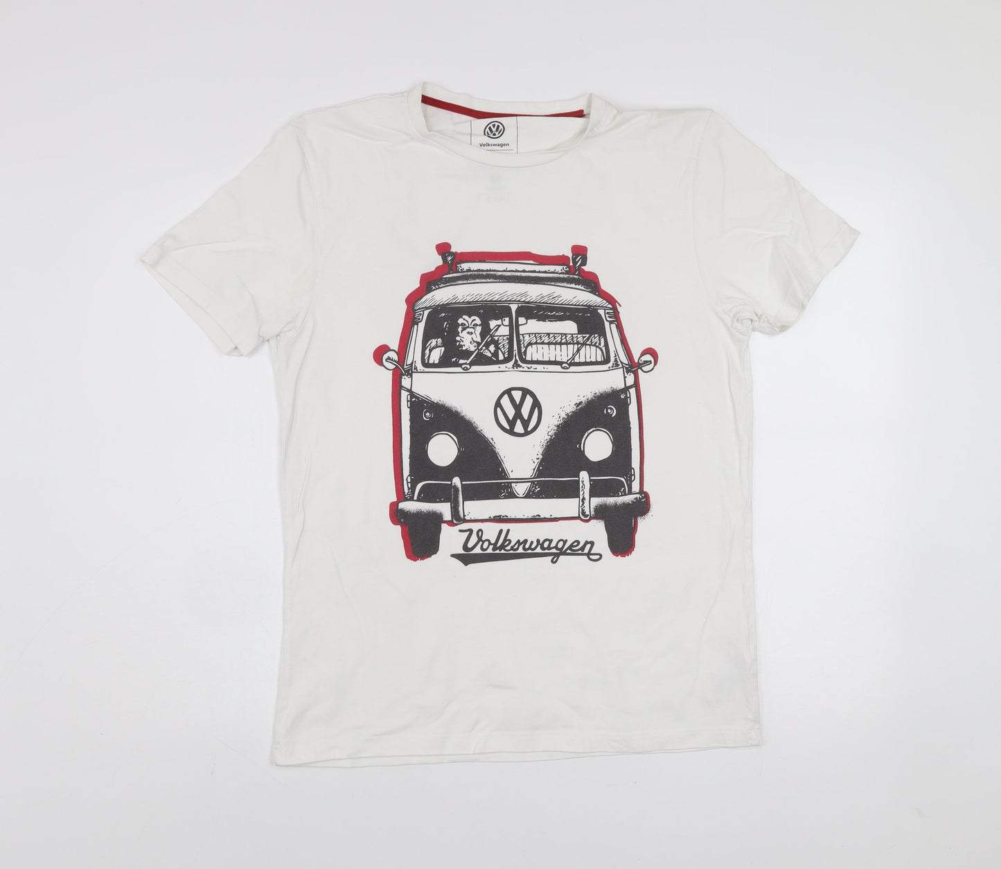 Next Men’s White Volkswagen Camper Van Graphic Regular Fit T-Shirt M