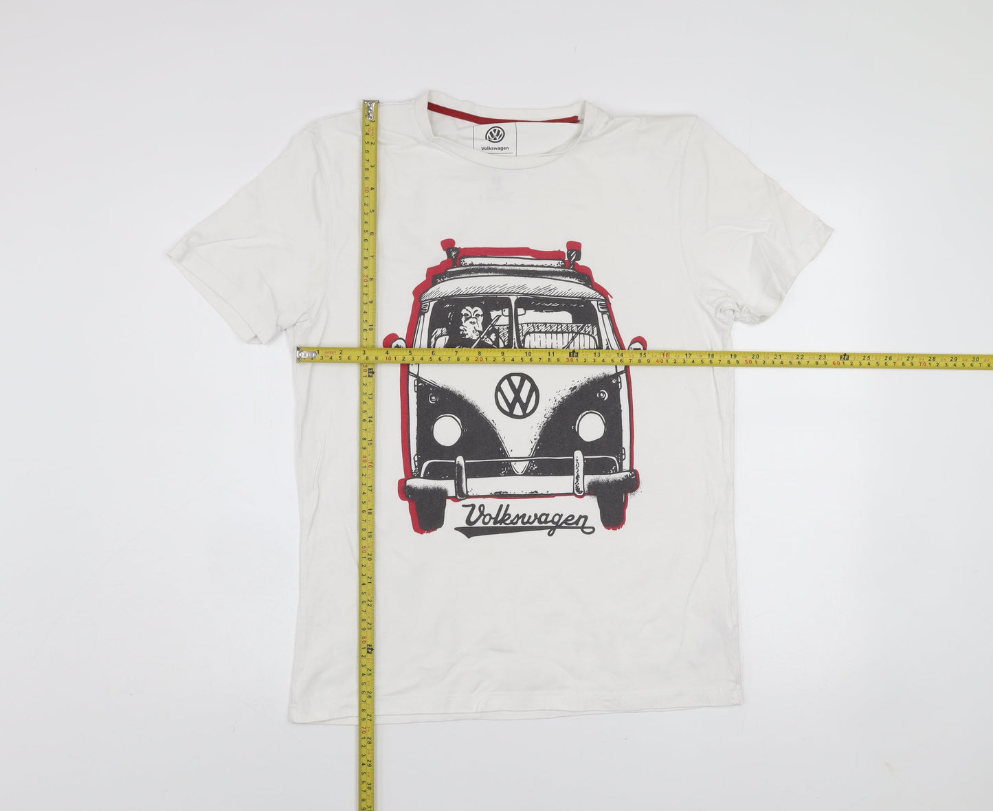 Next Men’s White Volkswagen Camper Van Graphic Regular Fit T-Shirt M