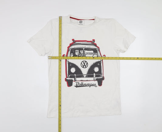 Next Men’s White Volkswagen Camper Van Graphic Regular Fit T-Shirt M