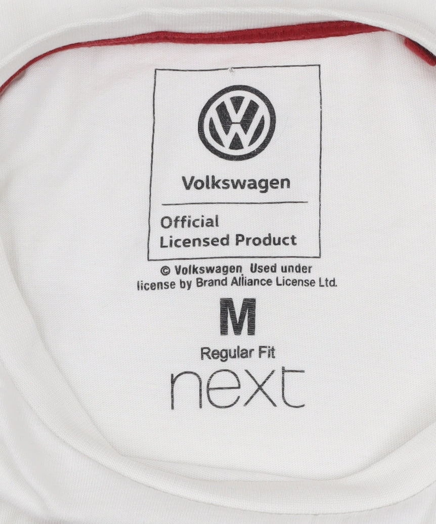 Next Men’s White Volkswagen Camper Van Graphic Regular Fit T-Shirt M