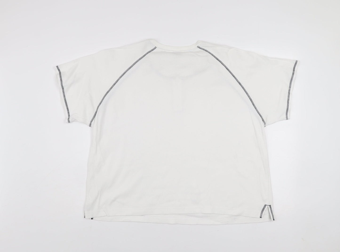 Orvis Men's White XL 1/2 Zip Cotton Short Sleeve T-Shirt