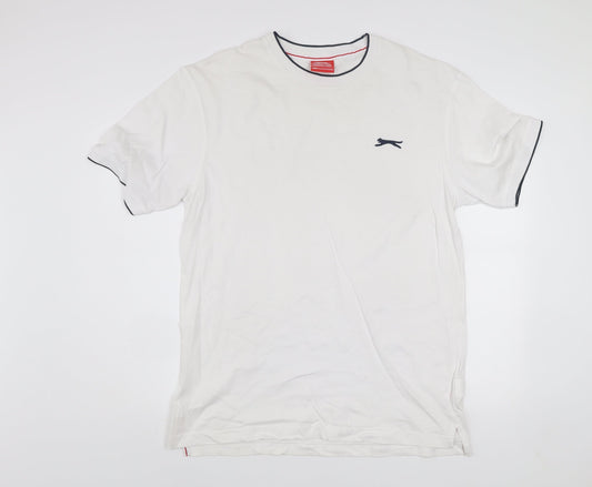 Slazenger Men's White XL Crew Neck Cotton T-Shirt
