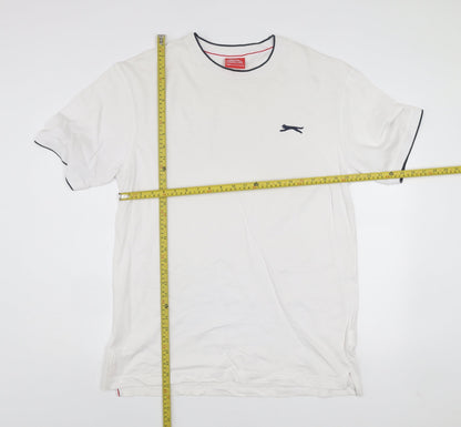Slazenger Men's White XL Crew Neck Cotton T-Shirt