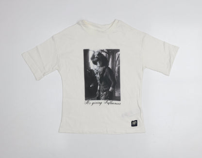 Girls UK Size 6-7 Years Marks and Spencer Ivory Graphic T-Shirt