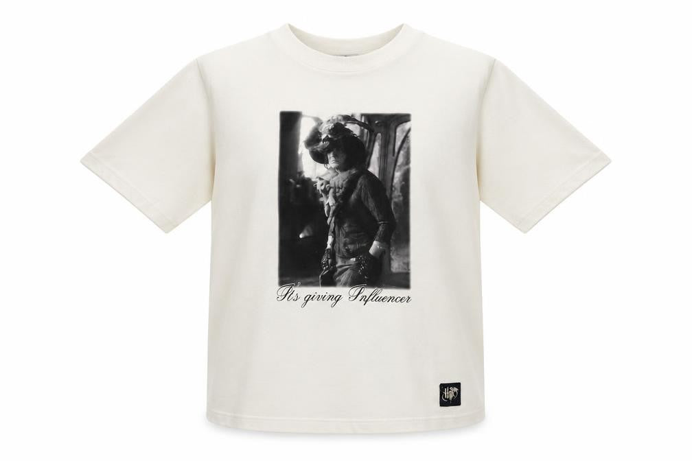 Front view of Marks & Spencer Harry Potter girls’ ivory graphic t-shirt 6-7 years cotton