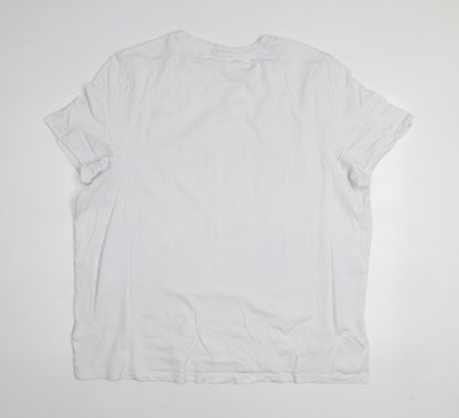 Slazenger Men's White 2XL Cotton Crew Neck Short Sleeve T-Shirt