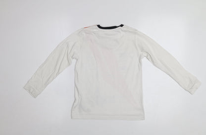 Boys UK Size 6-7 Years Marks and Spencer White Basic T-Shirt