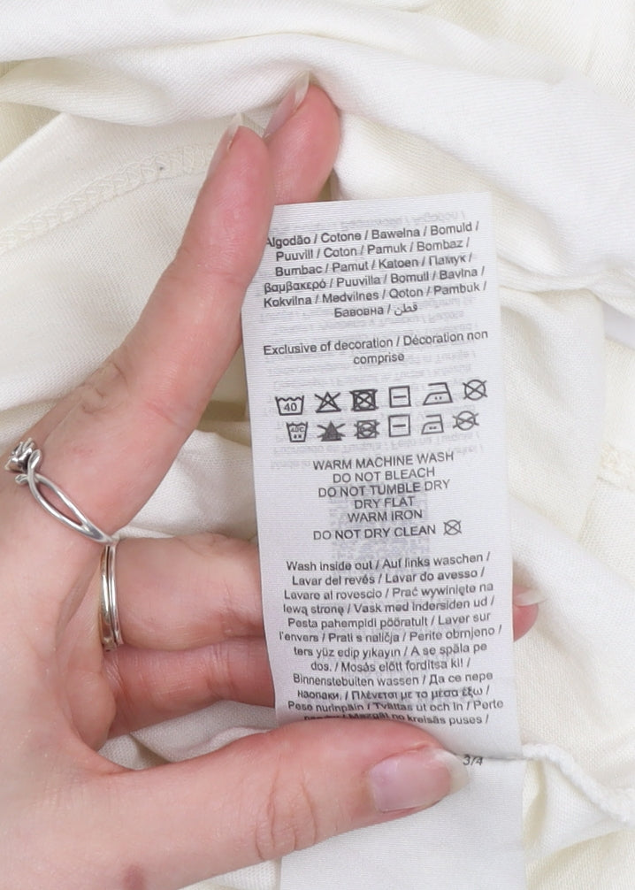 Jack & Jones Originals Men's Beige Summer Resort Graphic T-Shirt Size L