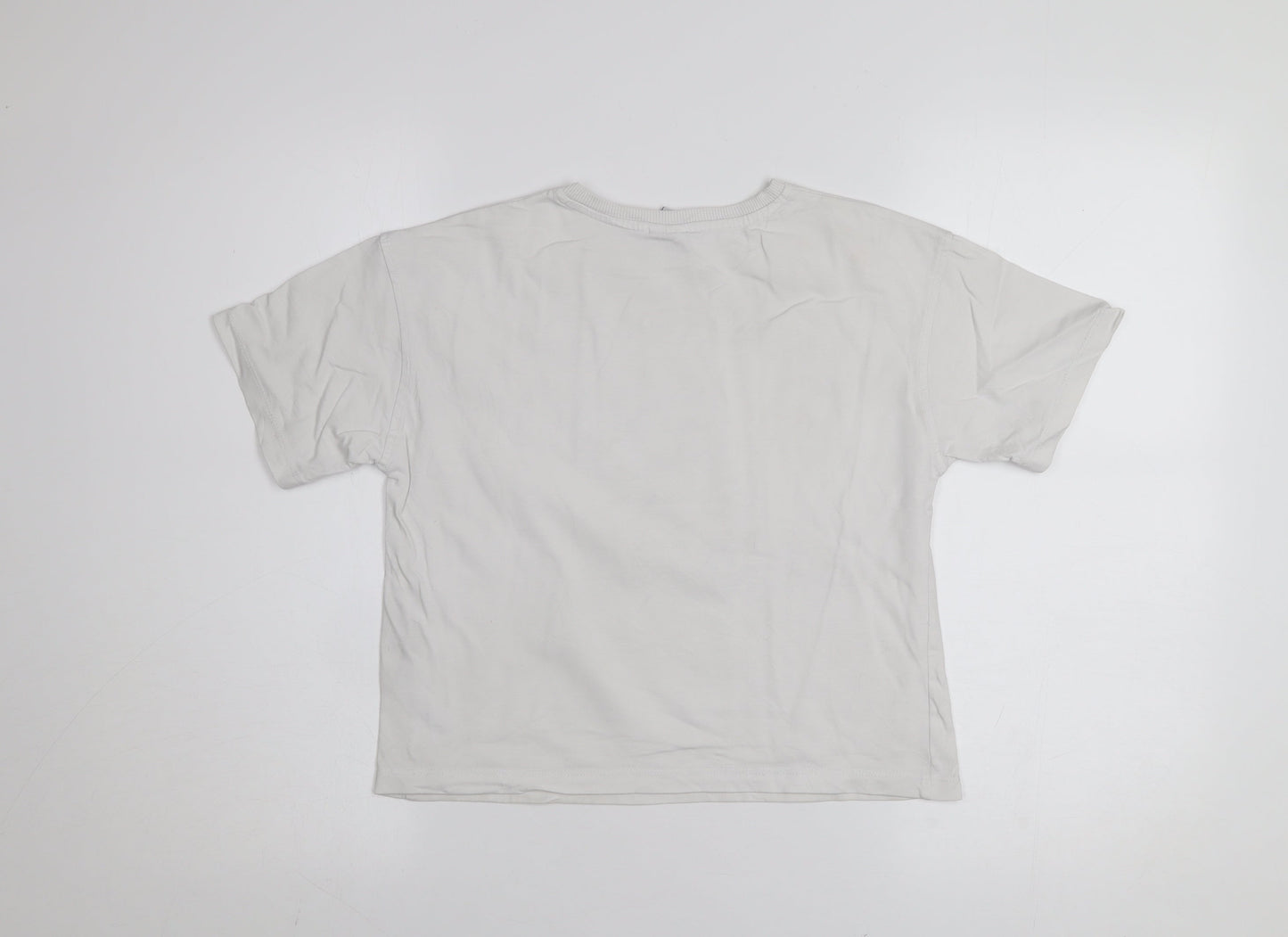 Disney Stitch Girls White T-Shirt by George 8-9 Years Short Sleeve Cotton