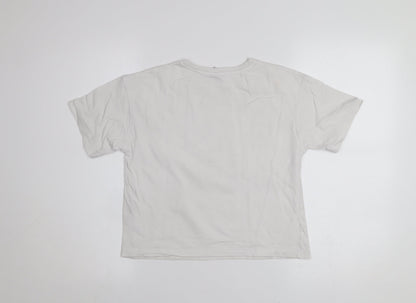 Disney Stitch Girls White T-Shirt by George 8-9 Years Short Sleeve Cotton