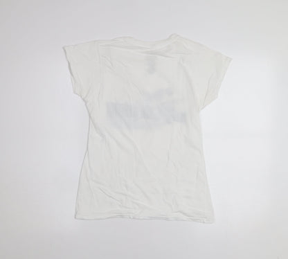 Primark Women’s White Freddie Music Graphic Cotton T-Shirt XS