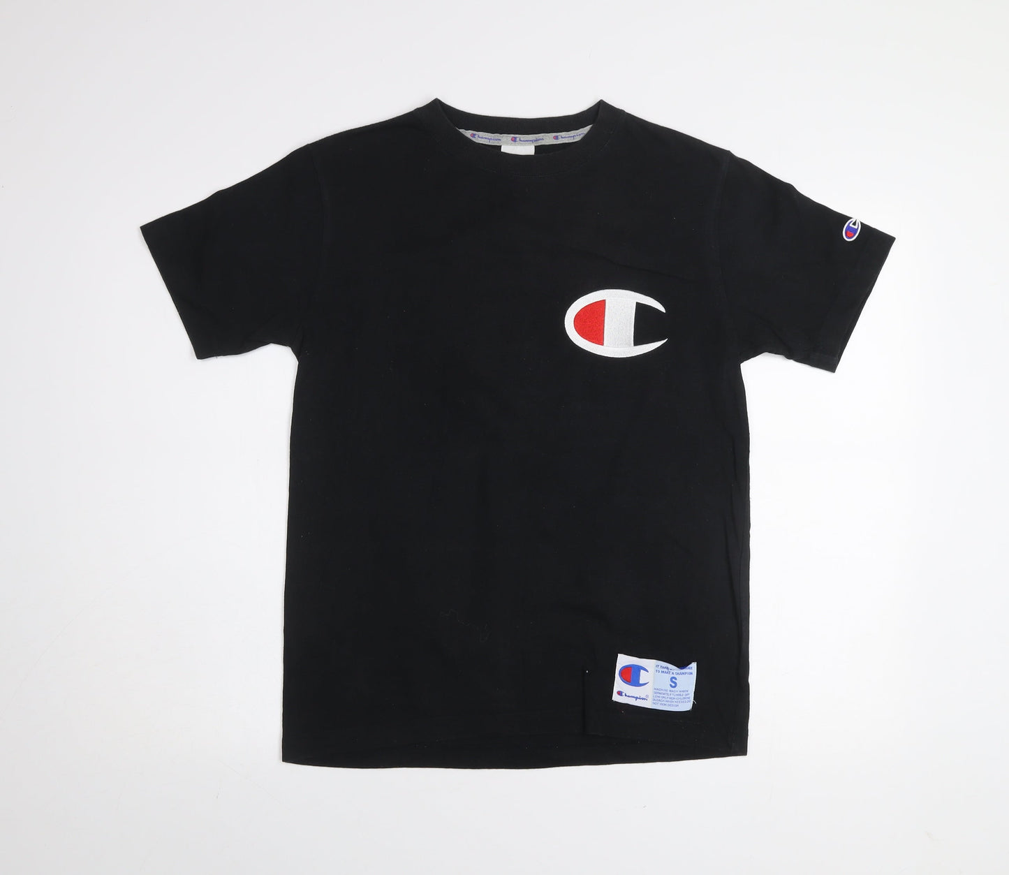 Mens UK Size S Champion Black  T-Shirt