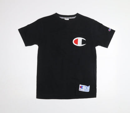Mens UK Size S Champion Black  T-Shirt