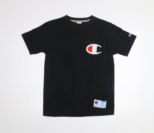 Mens UK Size S Champion Black  T-Shirt