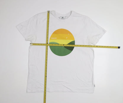 TOG24 Mens White 2XL Nature Graphic Crew Neck T-Shirt