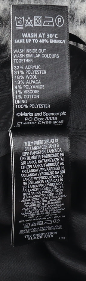 Marks and Spencer Women’s Grey Plaid Wool Blend Short Skirt Size 8