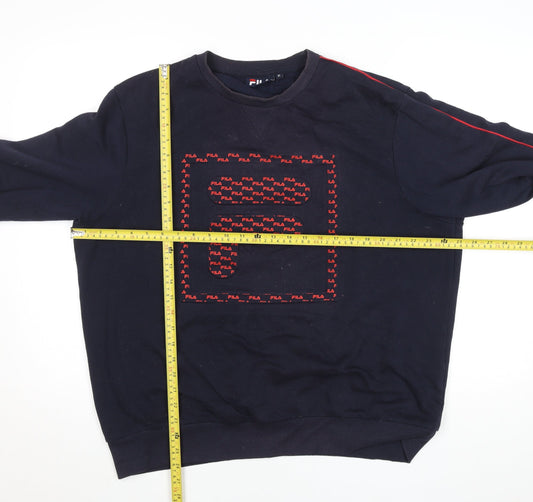 Mens UK Size XL FILA Blue Pullover Sweatshirt