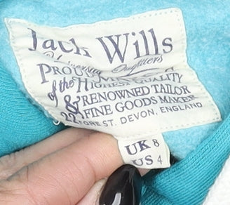 Womens UK Size 8 Jack Wills Blue Pullover Hoodie