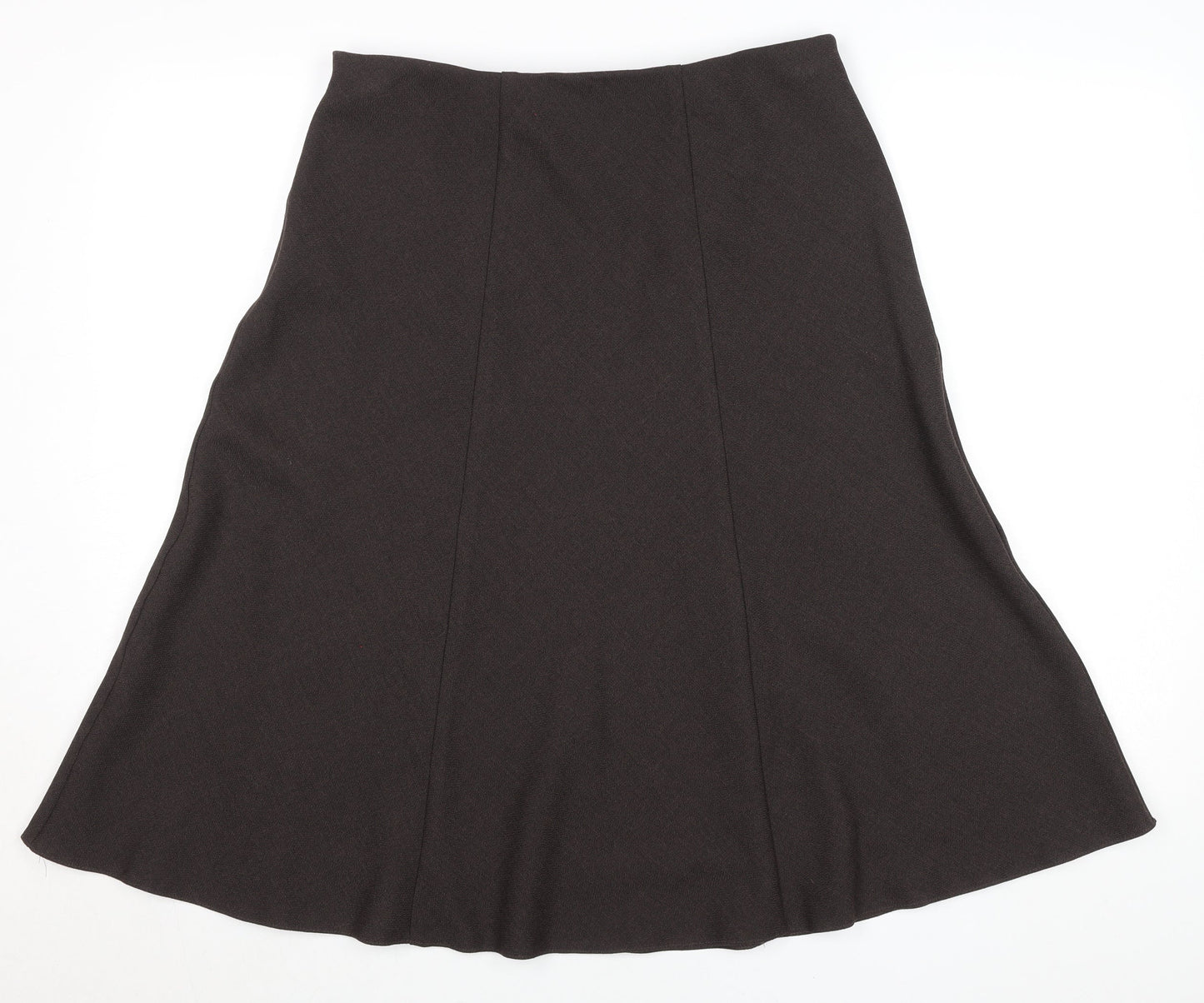 Honor Millburn Women Brown Size 14 A-Line Midi Skirt