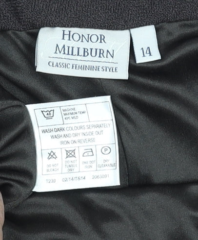 Honor Millburn Women Brown Size 14 A-Line Midi Skirt