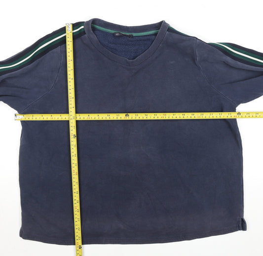 Mens UK Size L Marks and Spencer Blue Pullover Sweatshirt