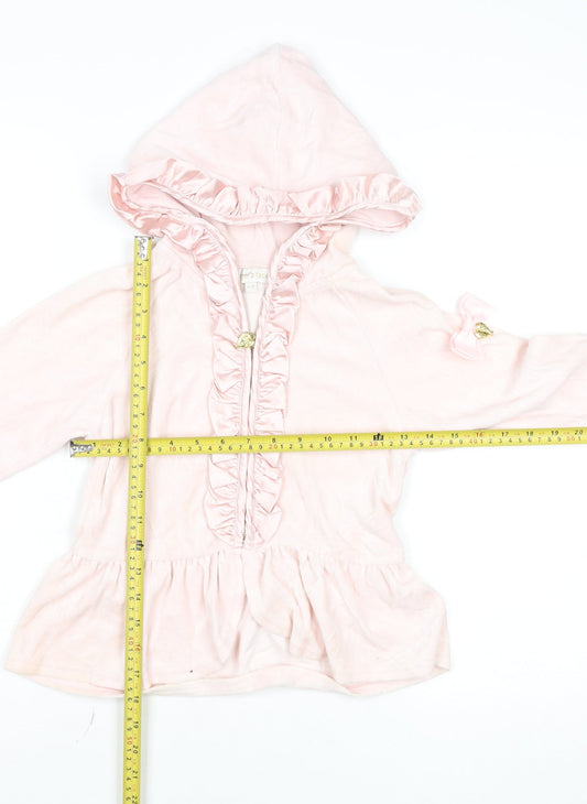 Girls UK Size 6-7 Years Angel's Face Pink Full Zip Hoodie