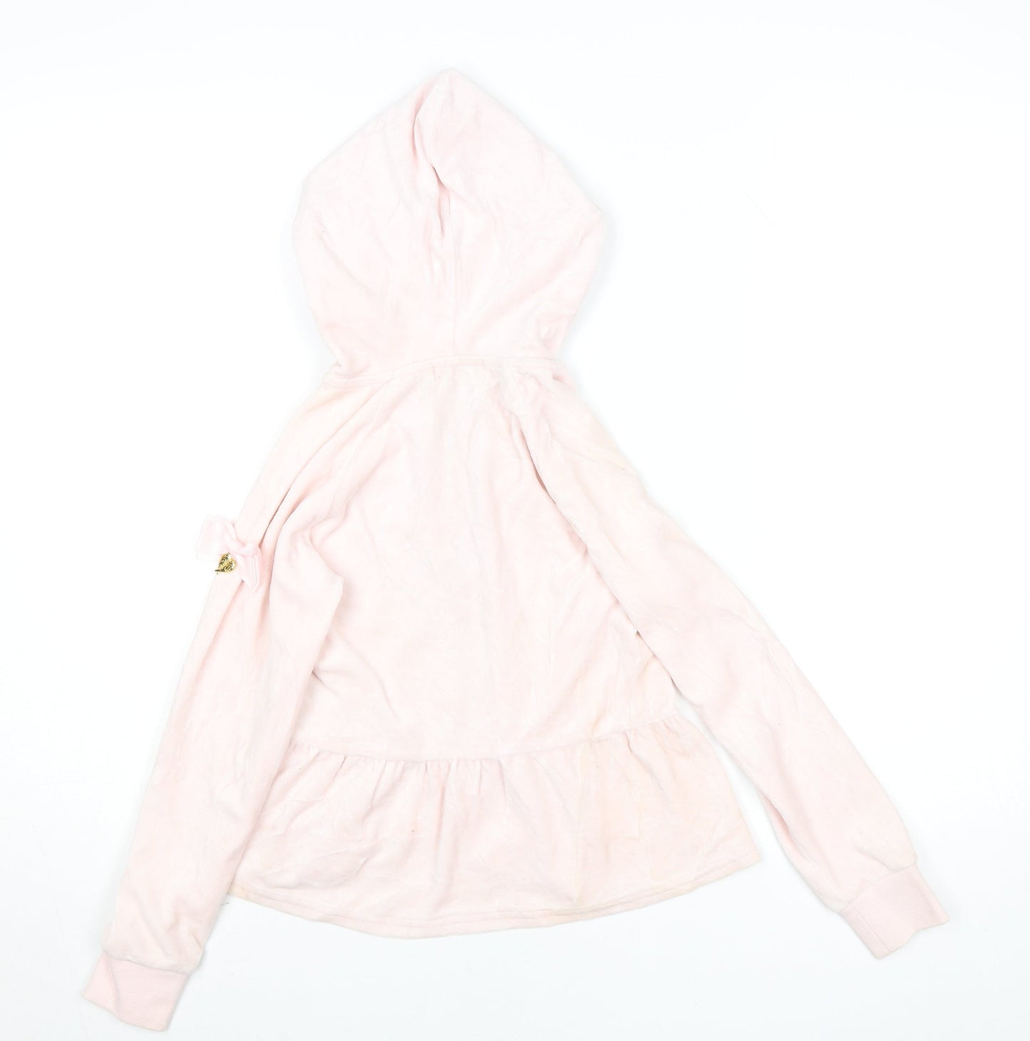 Girls UK Size 6-7 Years Angel's Face Pink Full Zip Hoodie