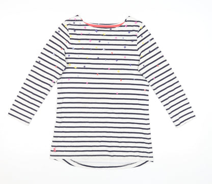 Womens UK Size 8 Joules White Basic T-Shirt