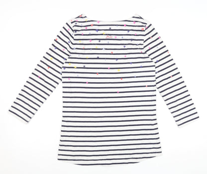 Womens UK Size 8 Joules White Basic T-Shirt