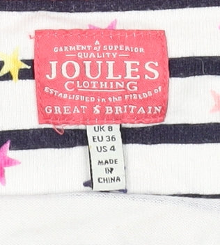 Womens UK Size 8 Joules White Basic T-Shirt
