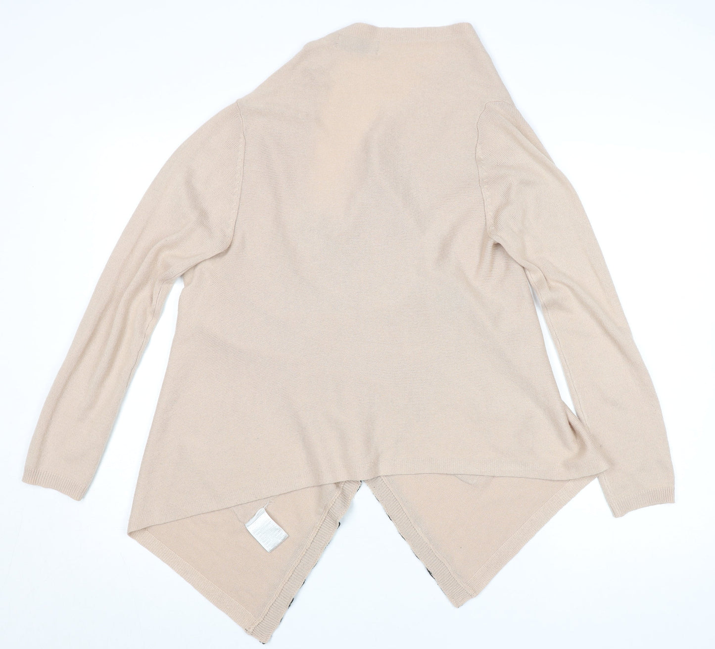 Womens UK Size XS Soaked in Luxury Beige Wrap Jumper
