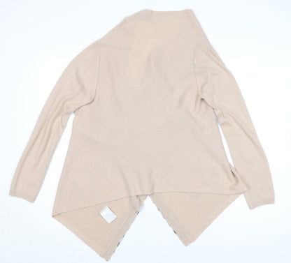 Womens UK Size XS Soaked in Luxury Beige Wrap Jumper