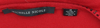 Womens UK Size M Michelle Nicole Red Pullover Jumper