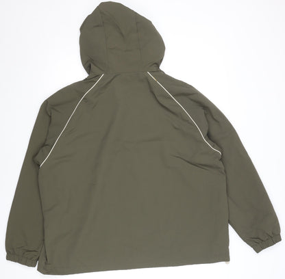Primark Men’s Green Hooded Windbreaker Jacket L Lightweight Nylon