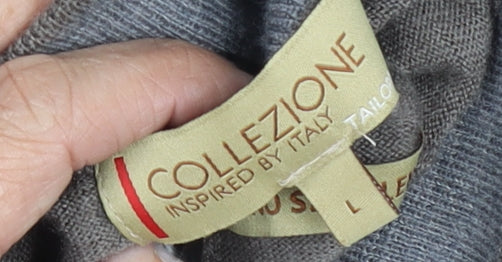 Marks and Spencer Men’s Beige Merino Wool Half Zip Jumper L Classic Knit